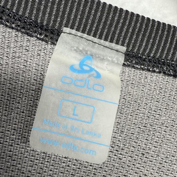 Odlo Shirt Women's Large Black Gray Running Compression Training Workout Gym - Picture 6 of 9